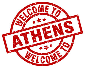 welcome to Athens red stamp