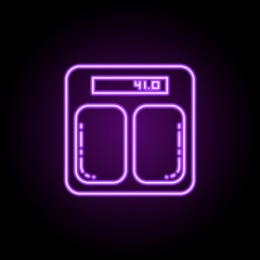 scales icon. Elements of Beauty, make up, cosmetics in neon style icons. Simple icon for websites, web design, mobile app, info graphics