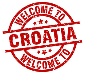 welcome to Croatia red stamp