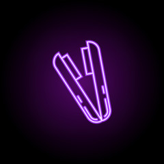 hair curlers icon. Elements of Beauty, make up, cosmetics in neon style icons. Simple icon for websites, web design, mobile app, info graphics
