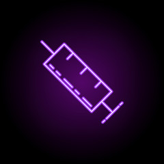 syringe icon. Elements of Beauty, make up, cosmetics in neon style icons. Simple icon for websites, web design, mobile app, info graphics