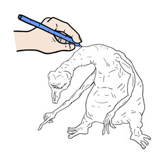Drawing a monster