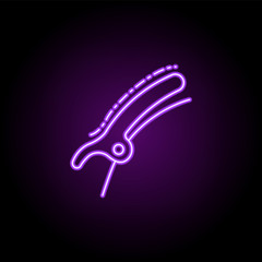 hairpin icon. Elements of Beauty, make up, cosmetics in neon style icons. Simple icon for websites, web design, mobile app, info graphics