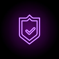 encrypted icon. Elements of Bitcoin Blockchain in neon style icons. Simple icon for websites, web design, mobile app, info graphics