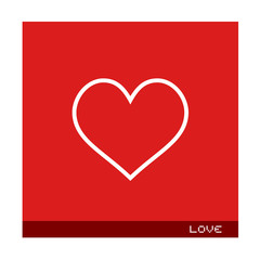 flat love icon