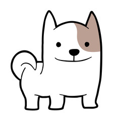 Funny small dog draw