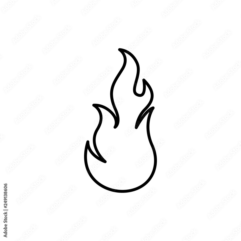 Poster fire, flame icon. element of fire for mobile concept and web apps icon. thin line icon for website d