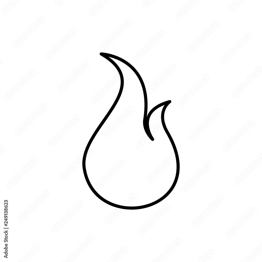 Poster fire, flame icon. element of fire for mobile concept and web apps icon. thin line icon for website d
