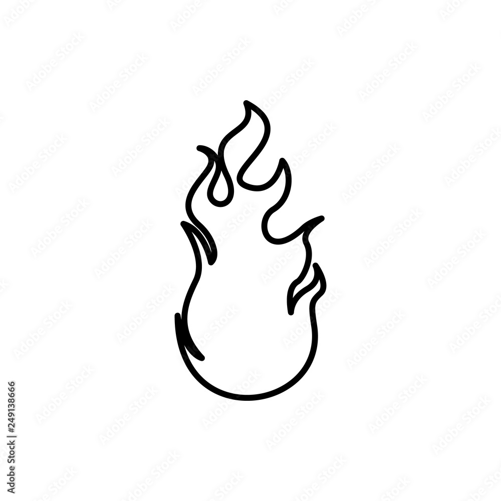 Poster fire, flame icon. element of fire for mobile concept and web apps icon. thin line icon for website d