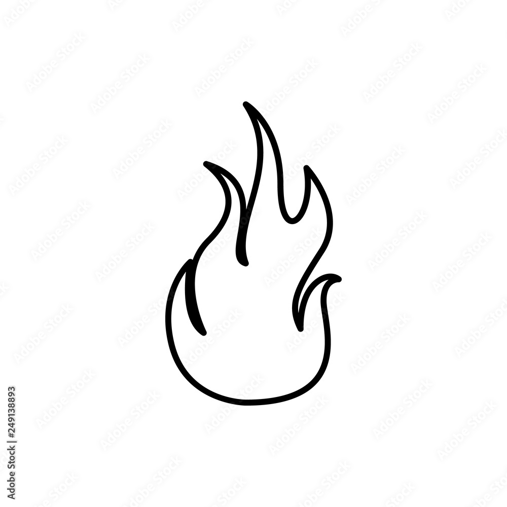 Poster fire, flame icon. element of fire for mobile concept and web apps icon. thin line icon for website d