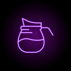 carafe of juice icon. Elements of Food and drink in neon style icons. Simple icon for websites, web design, mobile app, info graphics