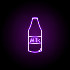milk bank icon. Elements of Food and drink in neon style icons. Simple icon for websites, web design, mobile app, info graphics