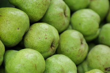 green fresh pears