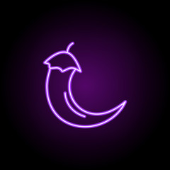 hot peppers icon. Elements of Food and drink in neon style icons. Simple icon for websites, web design, mobile app, info graphics