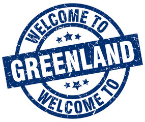 welcome to Greenland blue stamp