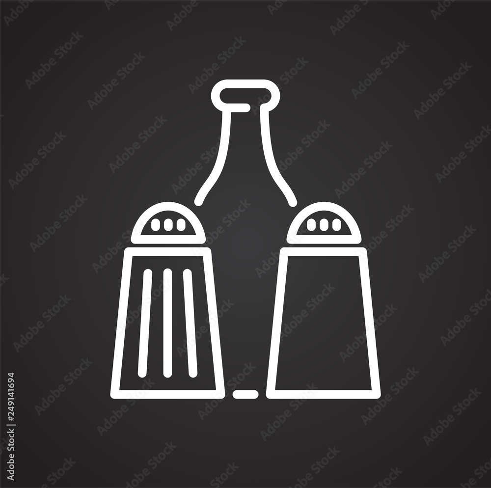 Poster kitchenware line icon on black background for graphic and web design, modern simple vector sign. int