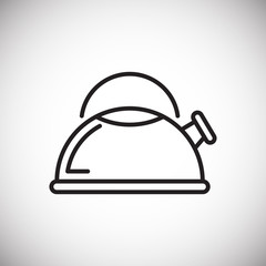 Kettle line icon on white background for graphic and web design, Modern simple vector sign. Internet concept. Trendy symbol for website design web button or mobile app