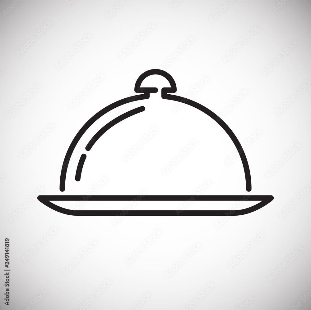 Poster cookware line icon on white background for graphic and web design, modern simple vector sign. intern