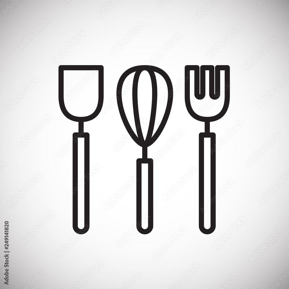 Poster kitchenware line icon on white background for graphic and web design, modern simple vector sign. int