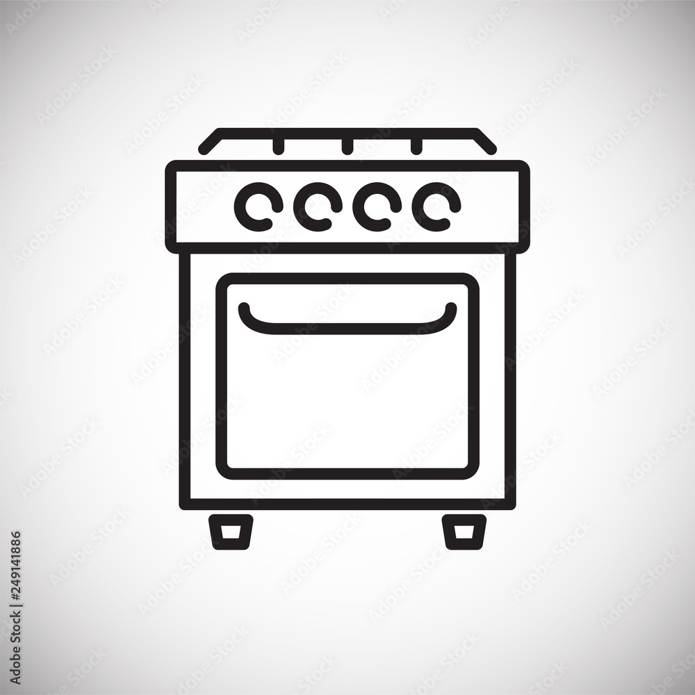 Poster cooker line icon on white background for graphic and web design, modern simple vector sign. internet