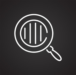 Cookware line icon on black background for graphic and web design, Modern simple vector sign. Internet concept. Trendy symbol for website design web button or mobile app