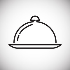 Obraz premium Cookware line icon on white background for graphic and web design, Modern simple vector sign. Internet concept. Trendy symbol for website design web button or mobile app