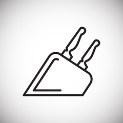 Kitchen knife line icon on white background for graphic and web design, Modern simple vector sign. Internet concept. Trendy symbol for website design web button or mobile app