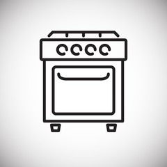 Cooker line icon on white background for graphic and web design, Modern simple vector sign. Internet concept. Trendy symbol for website design web button or mobile app