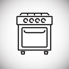 Fototapeta premium Cooker line icon on white background for graphic and web design, Modern simple vector sign. Internet concept. Trendy symbol for website design web button or mobile app