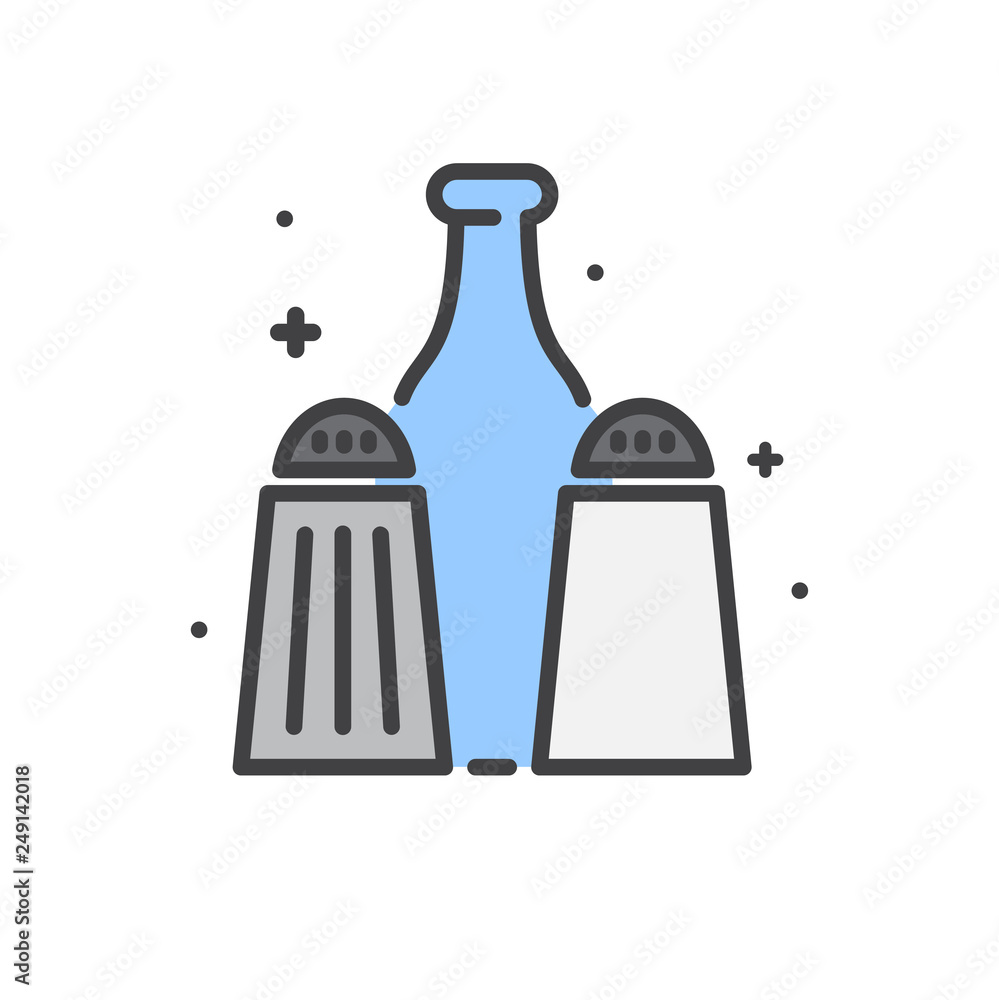 Poster kitchenware line icon on white background for graphic and web design, modern simple vector sign. int