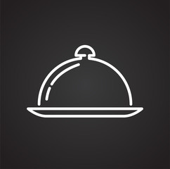 Obraz premium Cookware line icon on black background for graphic and web design, Modern simple vector sign. Internet concept. Trendy symbol for website design web button or mobile app