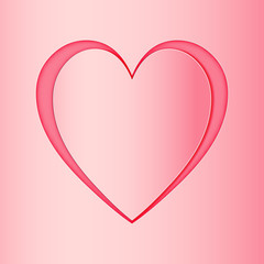 Paper art , cut and digital craft style of pink heart background as romantic , happy valentine day and honeymoon concept. vector illustration