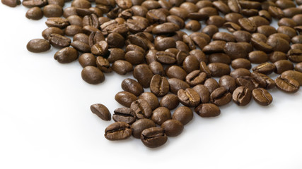 coffee beans on white background