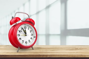 Retro alarm clock on   background