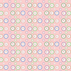 clock flat icon-alarm sign-alert symbol-time illustration-wake Vector. Pattern.