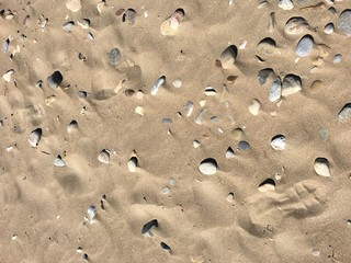 Sand on a beach in Crete, Greece