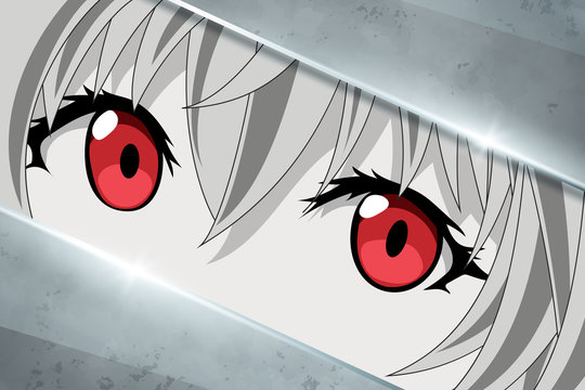 Anime Face Closeup On Black Background Web Banner For Anime Manga Cartoon  Stock Illustration - Download Image Now - iStock