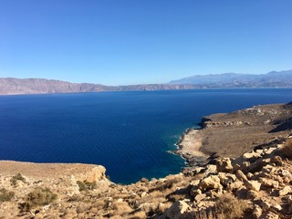 view of an island in greece