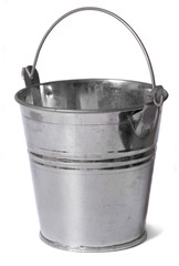Metal Bucket. isolated on white