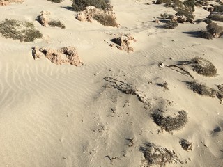 Sand on a beach in Crete, Greece