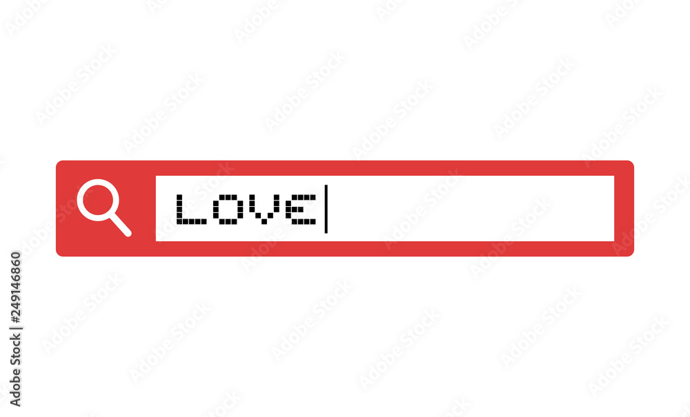 Poster searching love icon