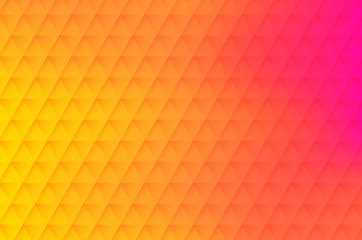 Orange and pink spectrum background with abstract geometric triangles pattern.