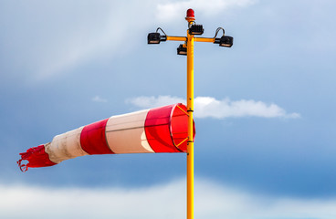Horizontally flying windsock wind vane