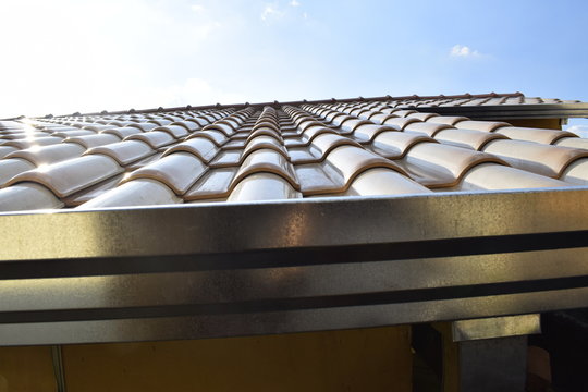 Calha galvanizada de telhado