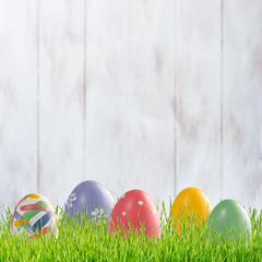 Easter holiday background with copy space