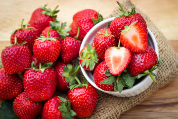 Fresh strawberry. Healthy and sweet fruit.