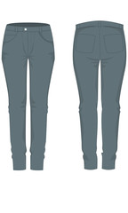 Women's Trousers Jean Vector Drawing for Techpacks