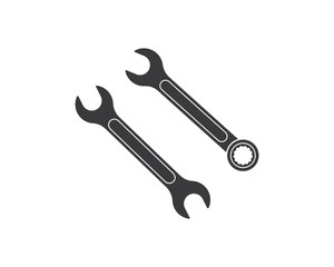 wrench icon vector of automotive service illustration