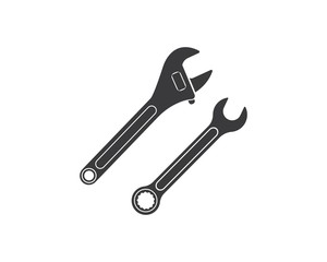 wrench icon vector of automotive service illustration