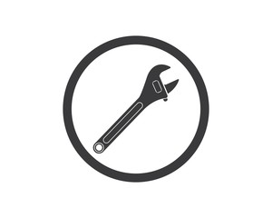 wrench icon vector of automotive service illustration